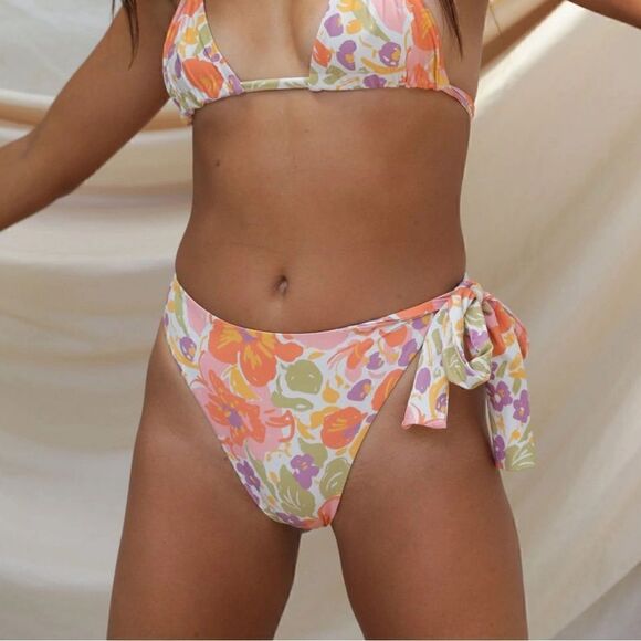 Stone Fox Swim June Bikini Bottoms in Bloom - Picture 1 of 7